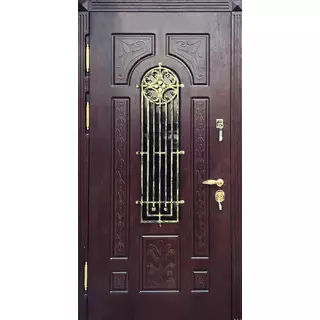 Дверь с ковкой для парадного входа